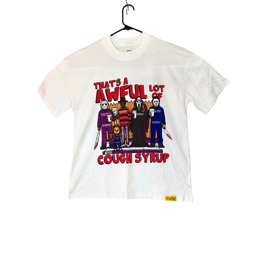 NWOT - Awful Lot Of Cough Syrup - Scary Themed - Size Medium